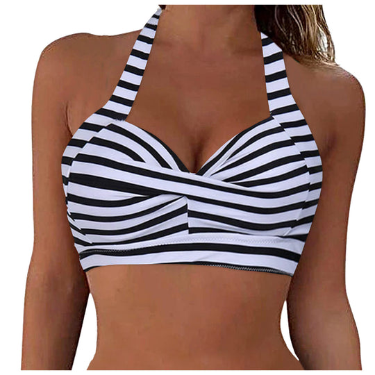 Damen Sportliches Bikinioberteil mit tiefem Ausschnitt und Halter-Design R&B