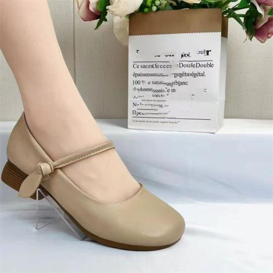 Damen elegante Ballerinas mit modischem Riemen und komfortablem Fußbett R&B