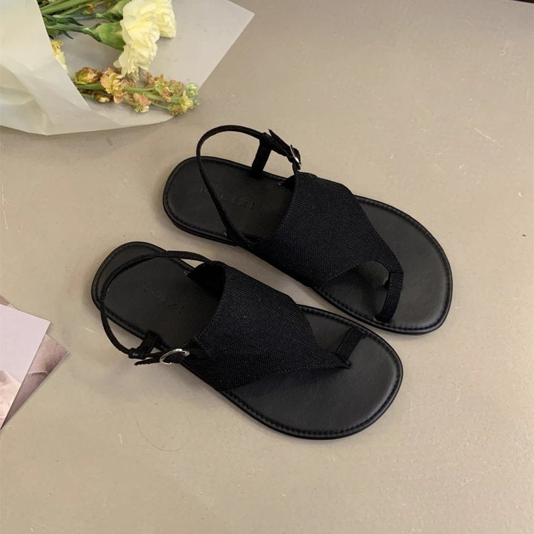 Damen elegante Zehentrenner-Sandalen mit verstellbarem Riemen und komfortablem Fußbett R&B