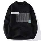 Damen moderner Strickpullover mit geometrischem Muster R&B
