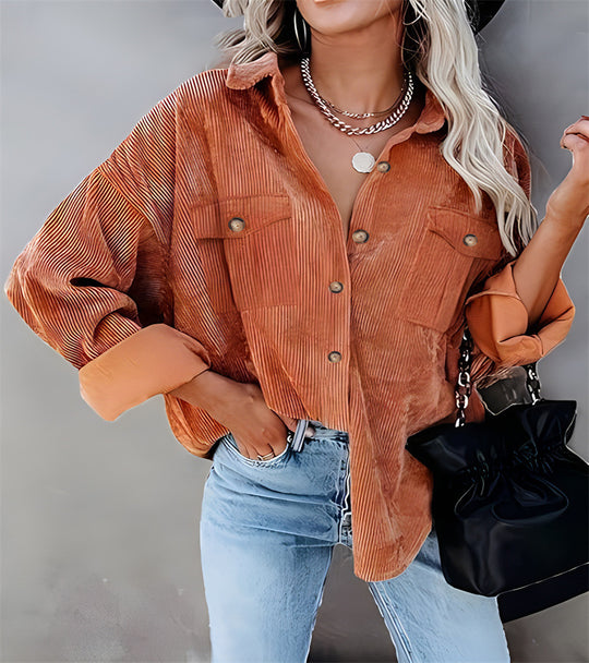 Damen Utility-Jacke mit detailreicher Knopf- und Taschenverarbeitung R&B