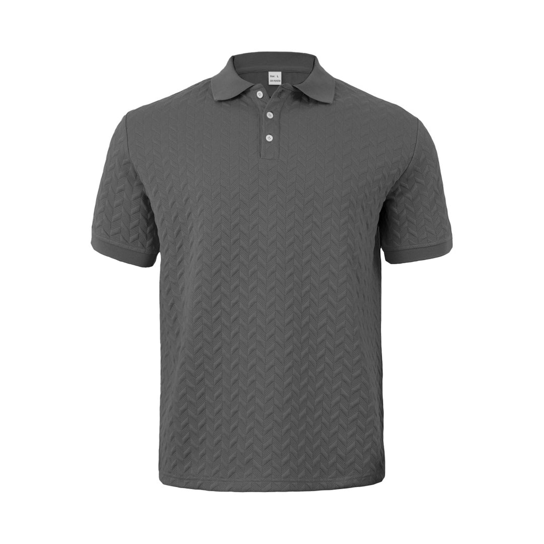 Herren modisches Poloshirt mit strukturiertem Design und hochwertigem Baumwollmix R&B