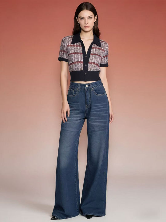Damen eleganter Cropped Blazer mit schmalem Revers