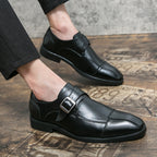 Herren Elegante Mokassins mit modischem Doppel-Monks-Design R&B