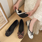 Damen Elegante Ballerinas mit verspieltem Punktedesign und komfortablem Innenfutter R&B