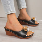 Damen Elegante und komfortable Sandaletten mit floralem Design R&B