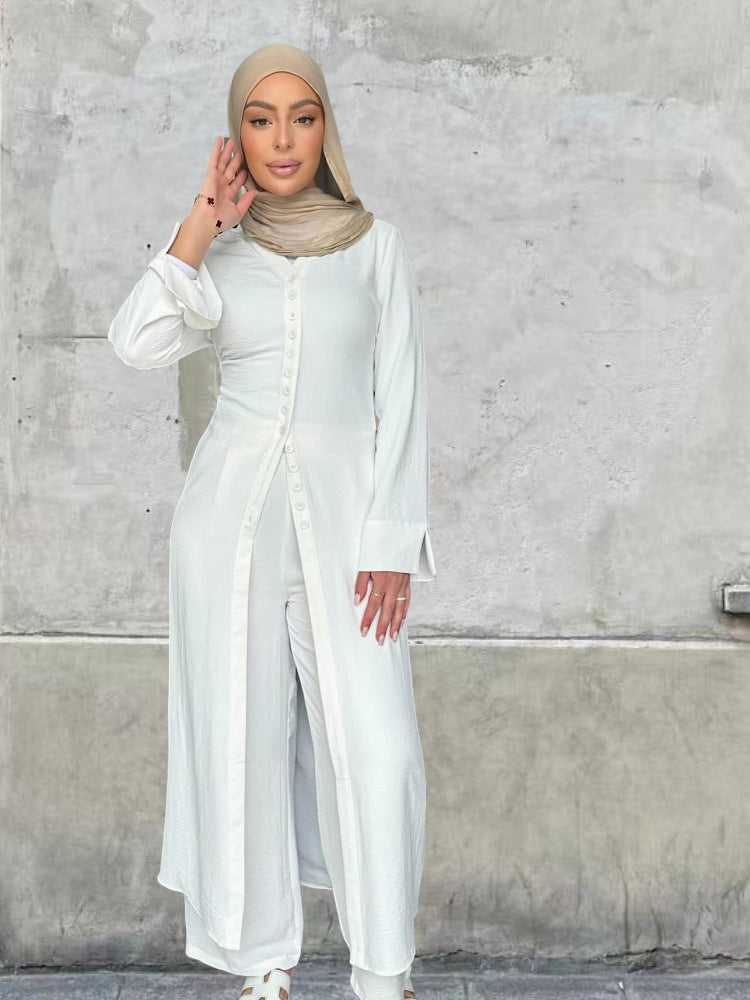 Damen Jumpsuit mit elegantem Knopfdesign und weitem Bein R&B