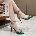 Damen Elegant verzierte Slingback-Pumps mit glänzenden Akzenten R&B