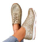 Damen Glitzernde Sneaker mit atmungsaktiver Sohle R&B