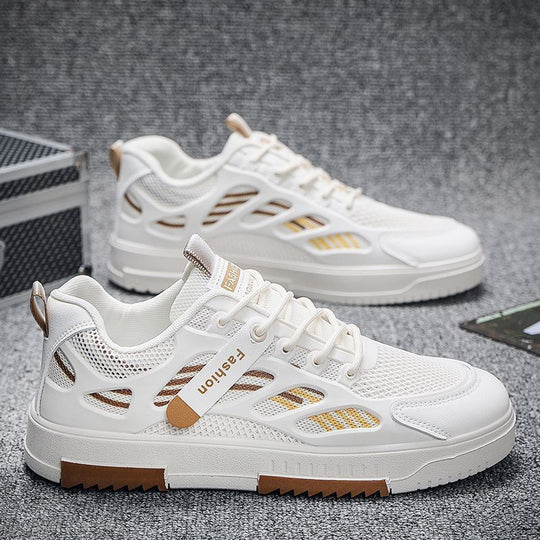 Damen modische Sneakers mit atmungsaktiven Mesh-Einsätzen und flexiblem Fußbett R&B