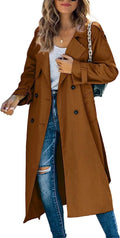 Damen Eleganter Trenchcoat im Oversize-Stil mit Taillengürtel R&B