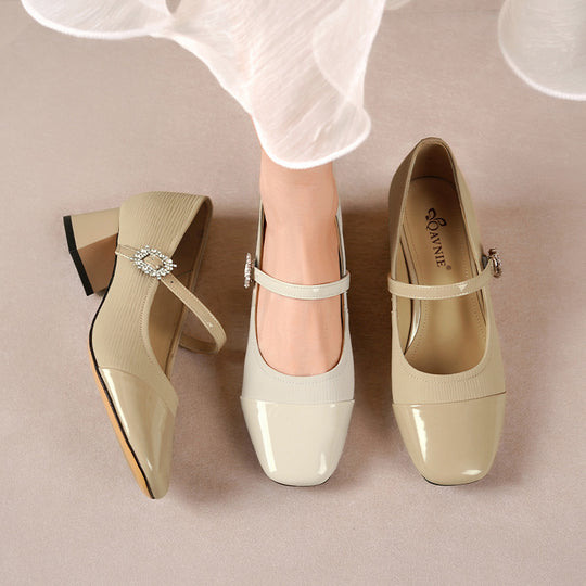 Damen Mary Jane Pumps mit eleganter Schnalle und komfortablem Blockabsatz R&B