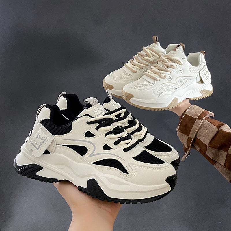 Damen Sportliche Chunky Sneaker mit atmungsaktiver Obermaterialstruktur R&B