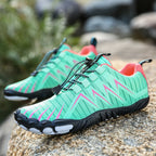 Damen nan elastischer Aquasport-Schuh mit Schnellzugverschluss, rutschfester Gummisohle und flexiblem Zehenschutz R&B