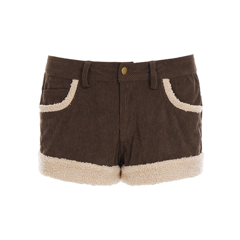 Damen Cordshorts mit kuscheligem Fleecebund und elegantem Schnitt R&B