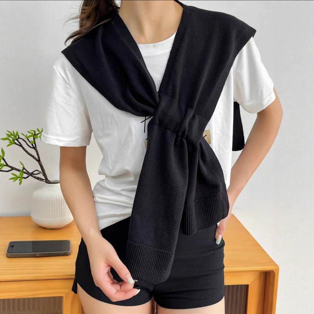 Damen modische Strickschal mit knoten Detail R&B