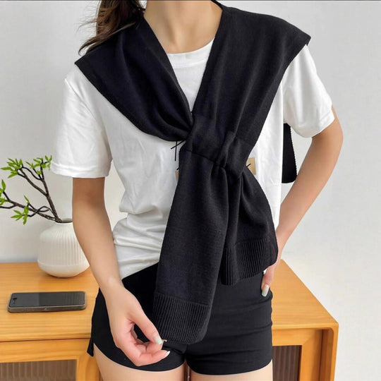 Damen modische Strickschal mit knoten Detail R&B
