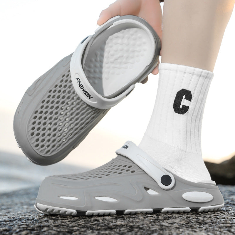 Herren Atmungsaktive Clogs mit verstellbarem Riemen R&B