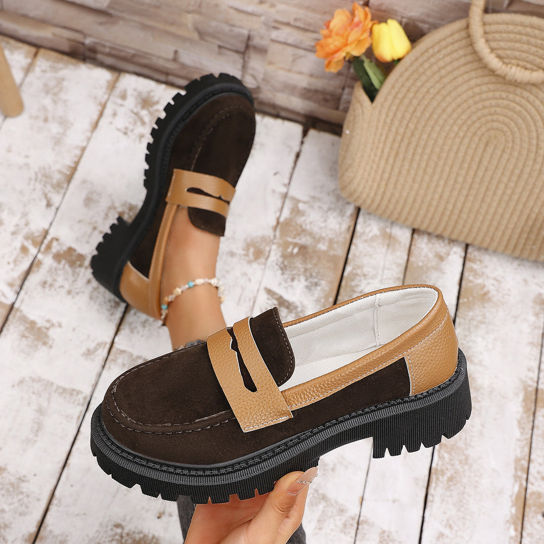Damen Komfortable Mokassin-Schuhe mit stabiler Gummisohle R&B