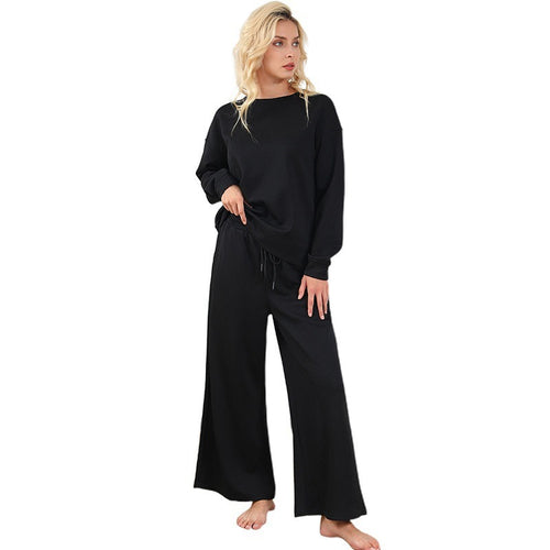 Damen Lässiges Sweater-Set mit weitem Schnitt und praktischen Bindegürteln R&B
