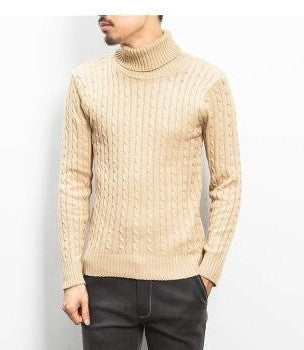 Herren modischer Rollkragenpullover mit strukturierter Strickoptik R&B