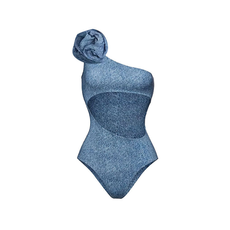 Damen Bikiniset mit eleganten Rüschen und stilvollem Überrock R&B