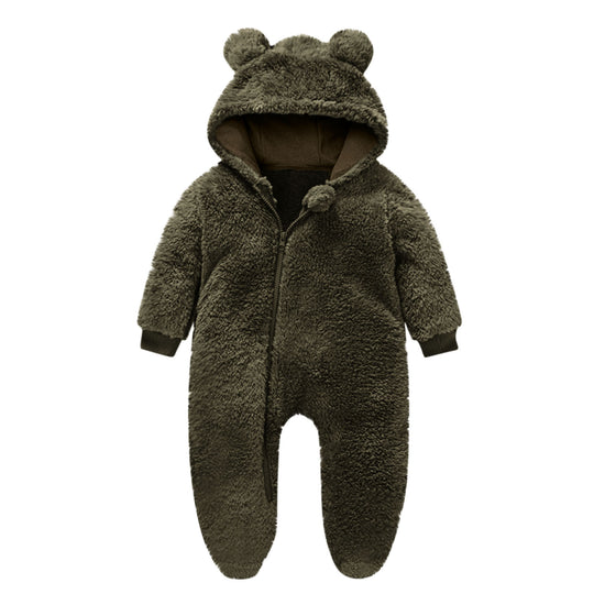 Kleinkind Fleece Overall mit Bärenohren R&B