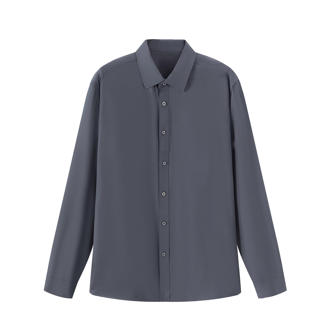 Damen elegantes Langarmhemd aus hochwertigem Stoff mit schmalem Schnitt R&B
