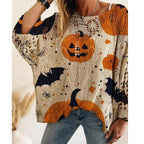 Damen Strickoberteil mit Halloween-Motiv R&B