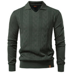 Herren Pullover mit V-Ausschnitt und strukturiertem Design