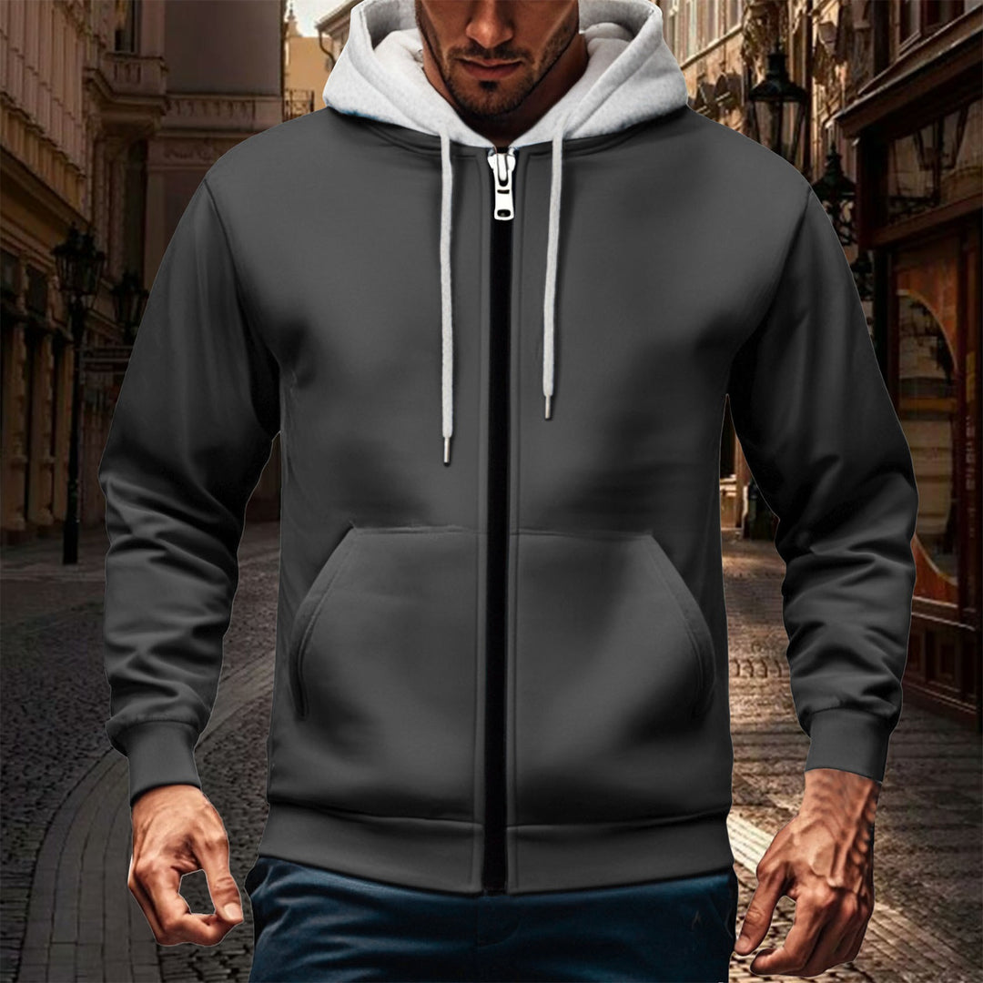 Herren Kapuzenjacke mit doppellagigem Material R&B