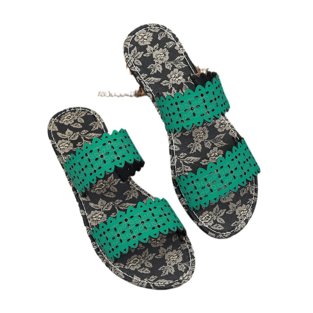 Damen Komfortable Slides mit modischen Cut-Out-Riemen R&B