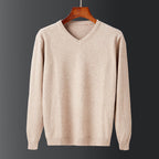 Herren eleganter V-Ausschnitt Pullover aus feiner Wolle R&B