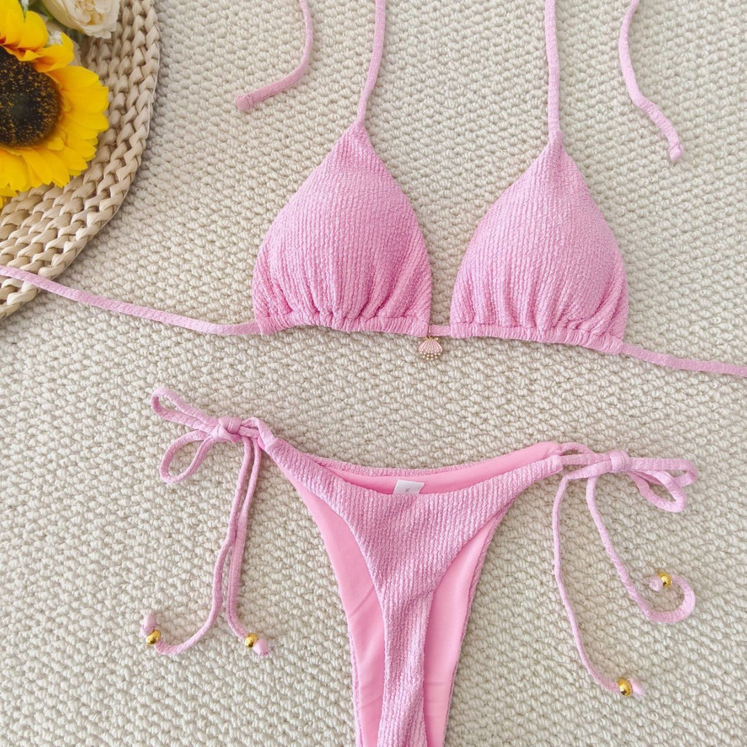 Damen Triangel-Bikini-Set mit raffinierten Schnürdetails R&B
