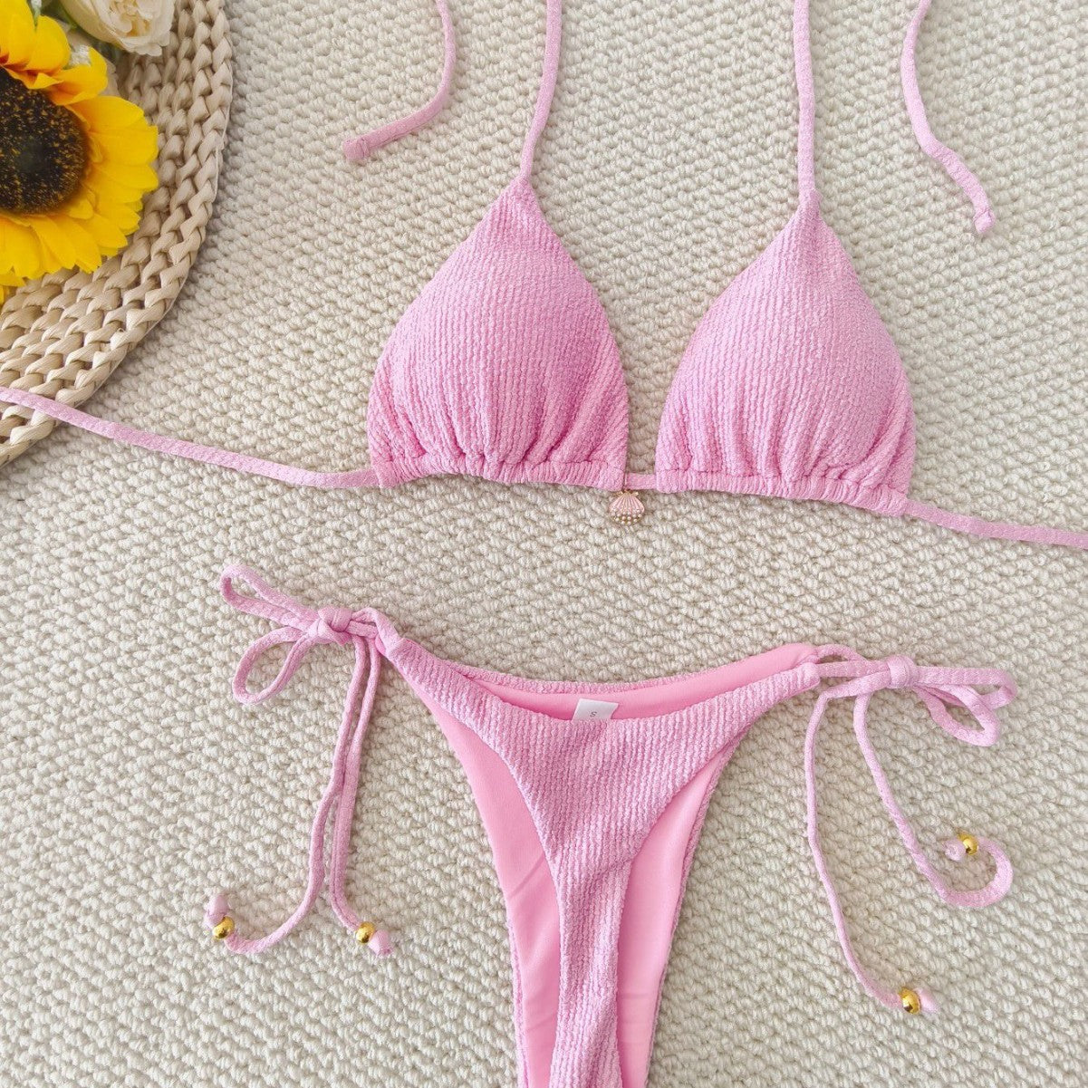 Damen Triangel-Bikini-Set mit raffinierten Schnürdetails R&B