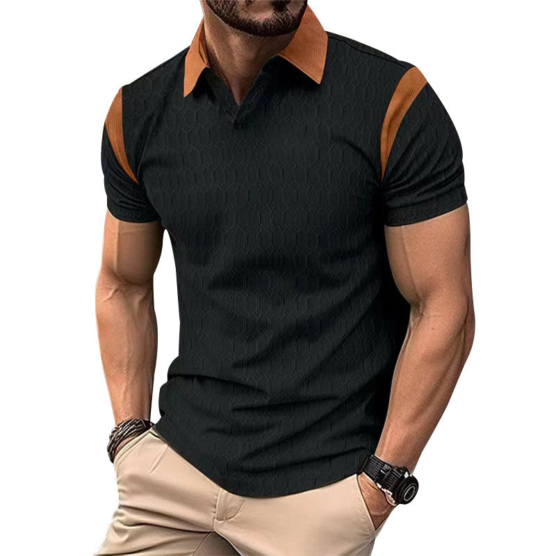 Herren Kurzarm Poloshirt mit strukturiertem Kragen und sportlichem Design R&B
