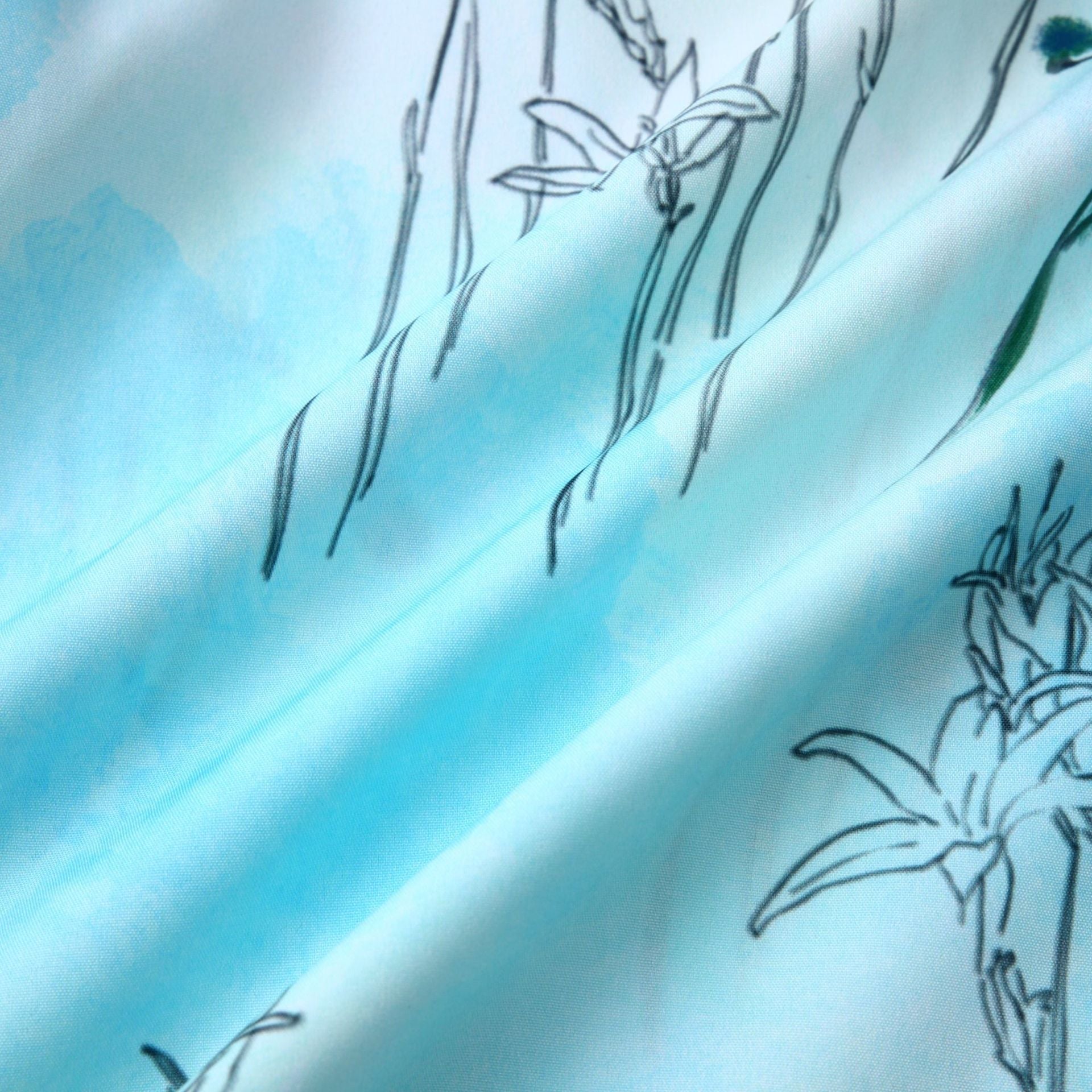 Damen Kurzarmhemd mit floralem Aquarelldruck und lockerer Passform
