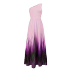 Damen Maxikleid mit asymmetrischem Schnitt und farbenfrohem Ombre-Design R&B