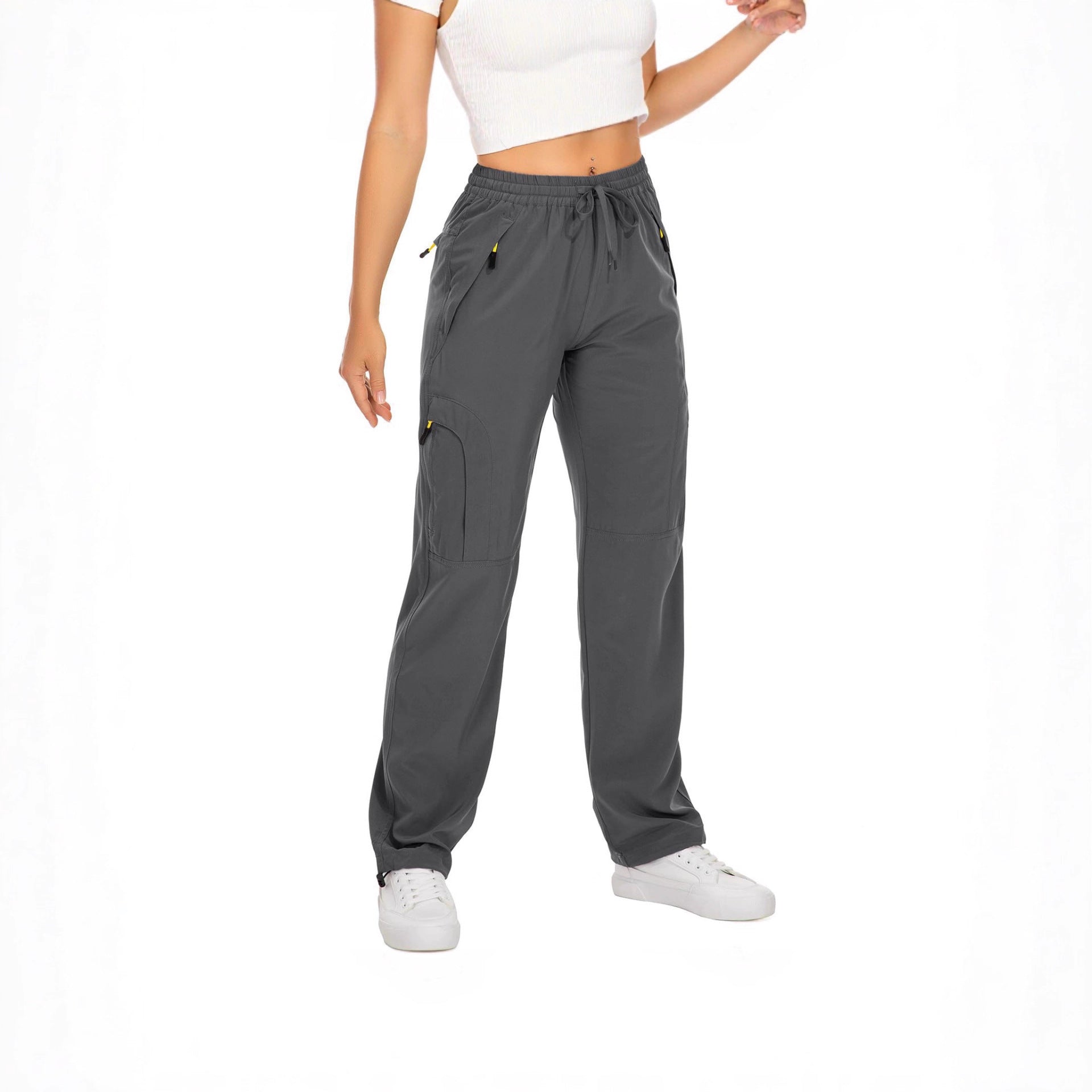 Damen Cargo-Hose mit seitlichen Taschen und elastischem Bund R&B