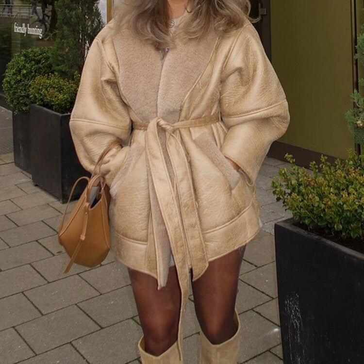 Damen Lässige jacke mit weichem Futter und praktischen Taschen R&B