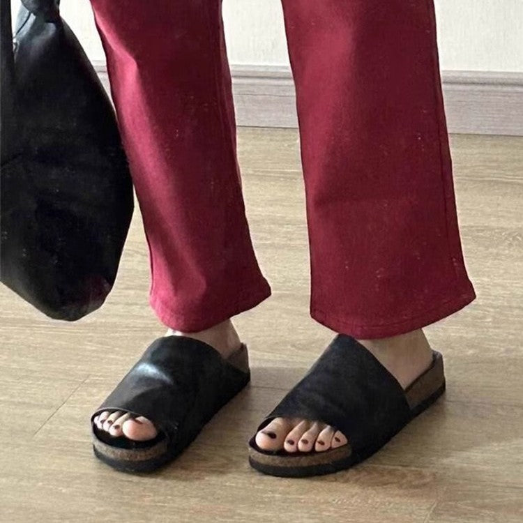 Damen Komfortable Slipper mit geschmeidiger Lederoberfläche und ergonomischem Fußbett R&B