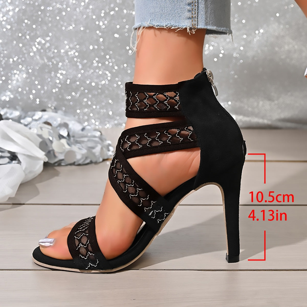 Damen Hochhackige Sandalen mit eleganten Riemen und modischem Design