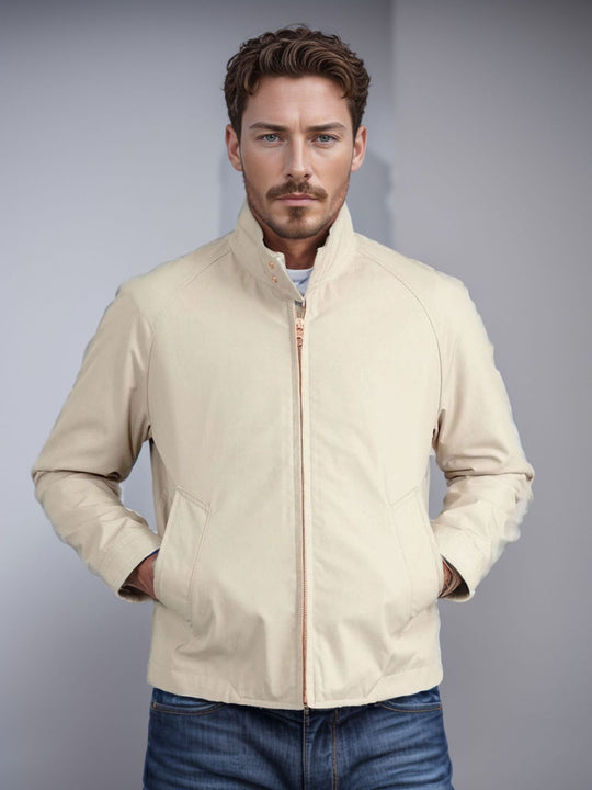 Herren sportliche Utility-Jacke mit wärmendem Innenfutter und stylischem Kragen R&B