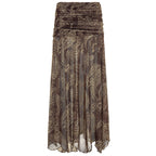 Damenrock mit asymmetrischem Saum und Paisleymuster R&B