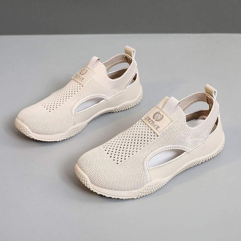 Damen Atmungsaktive Freizeitschuhe mit elastischem Einstieg und rutschfester Sohle R&B