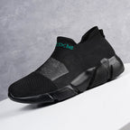 Damen Bequeme Slip-On Sneakers mit atmungsaktiver Strick-Oberfläche