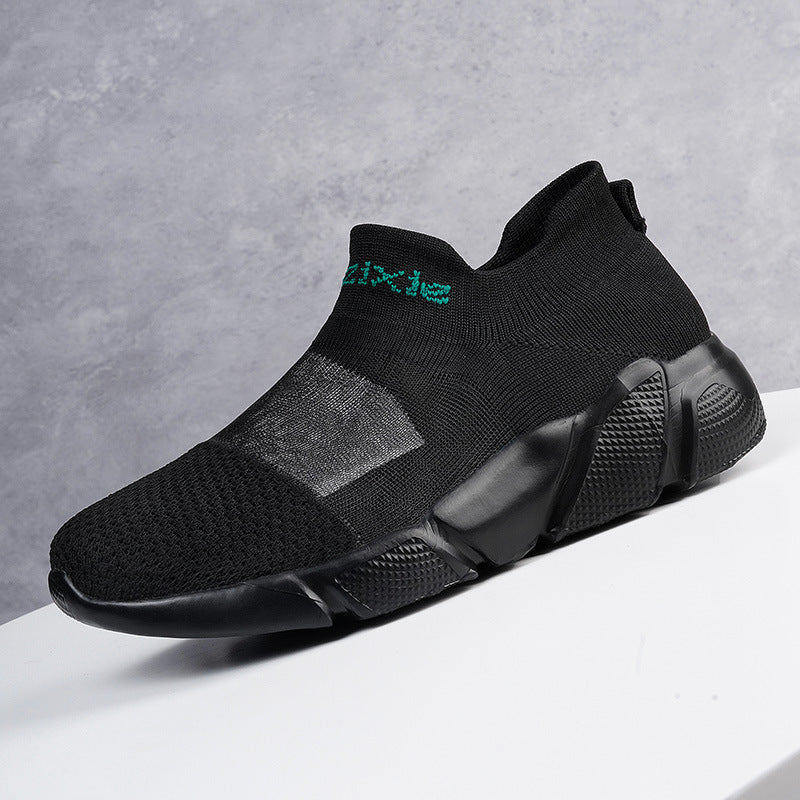Damen Bequeme Slip-On Sneakers mit atmungsaktiver Strick-Oberfläche