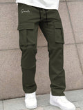 Herren Cargo-Hose mit vielseitigen funktionalen Taschen und elastischem Bund Hedi-Mode