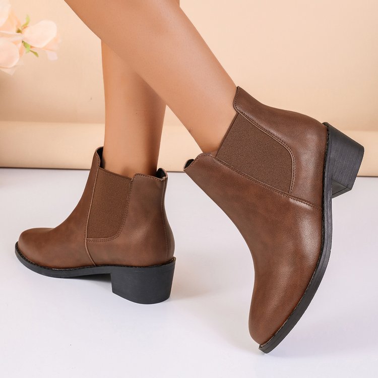 Damen Chelsea-Stiefeletten aus veganem mit elastischen Seiteneinsätzen R&B