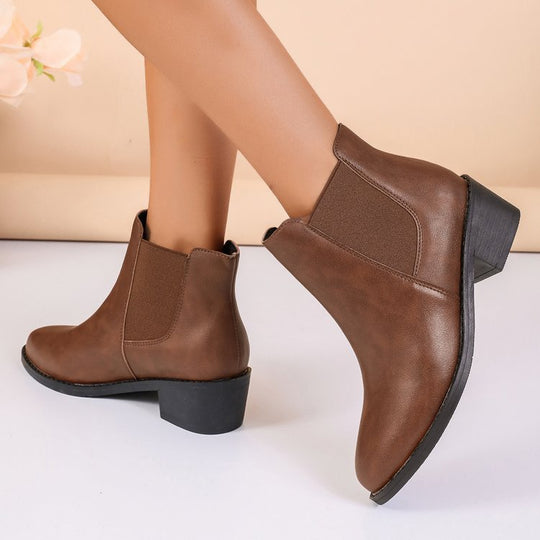 Damen Chelsea-Stiefeletten aus veganem mit elastischen Seiteneinsätzen R&B